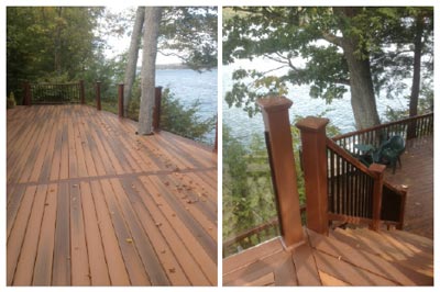 deck wood railing