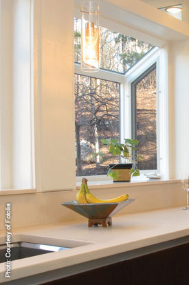 window kitchen banana