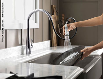 pull out faucet kitchen