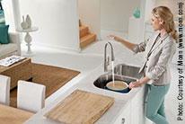 touch activated kitchen sink