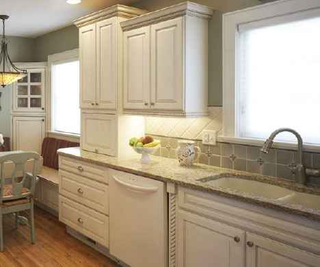 white undermount composite kitchen sink