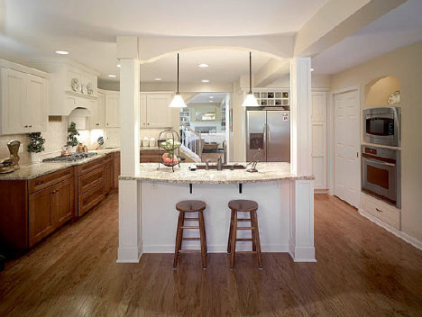 granite transitional kitchen