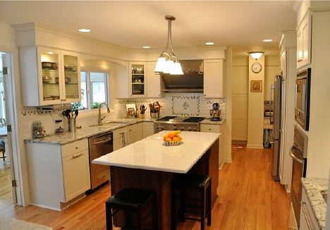 transitional kitchen quartz cambria