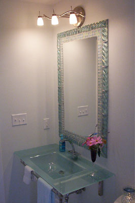 mosaic bathroom tile mirror